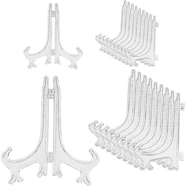 20 Pak Plast Easel Plade Stativer Til Visning af Billeder, Foto, Fade