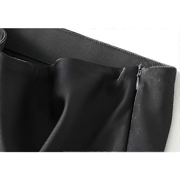 Sateng Midi Skjørt Høy Midje Lange Skjørt For Kvinner SSBgv Dark Grey M