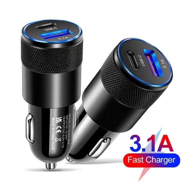 70W PD-bilbilsladdare USB Typ C Snabbladdning Billaddare Adapter för iPhone 15 14 13 Xiaomi Huawei Samsung Quick Charge 3.0