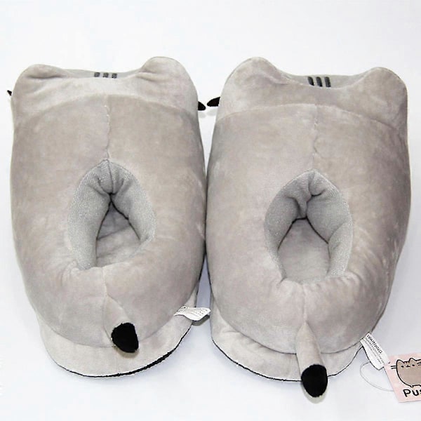 Plush Katttofflor för Kvinnor, Inomhus, Mjuka, Halksäkra, Söta, Varma, Golvskor, Tofflor, Cartoon 5-9