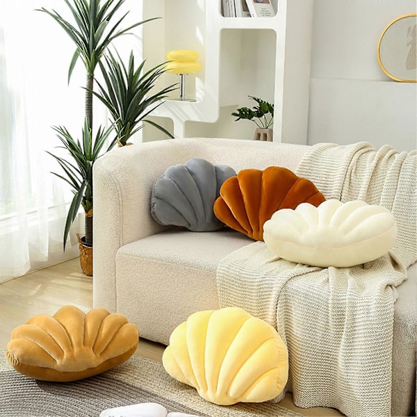 Snäckformad Stoppad Kudde Supermjuk Slitstark Vibrant Färg Snäcka Säng Soffa Kudde Heminredning Light Grey