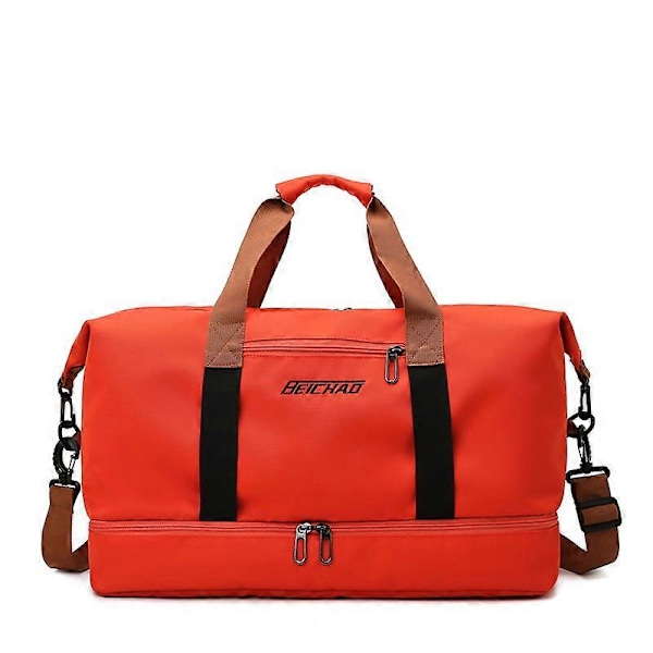 Stor Reiseveske Treningsbag, Reisebag Weekendbag Overnatting Bag Red