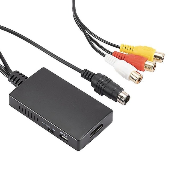 S-video til HDMI konverter Av til HDMI adapter RCA konverter Støtter 1080p Shytmv null ingen