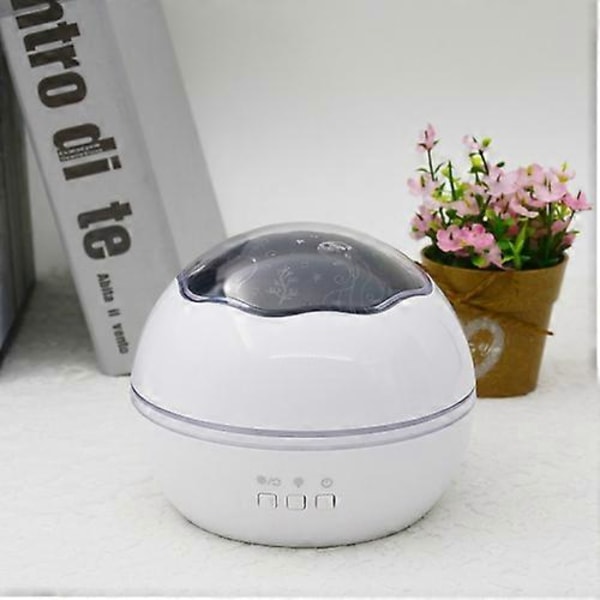 Lille Kugle USB Roterende Stjernehimmel Ocean Projektor Natlampe White
