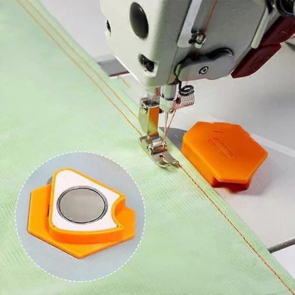 Magnetisk Sömsguide för Symaskin, Polygonal Sömsguide Fållvikare Orange