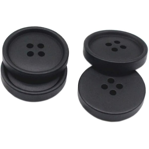 100 stora svarta knappar för gör-det-självsömnad Skräddarsydd hantverksrock (25 mm)