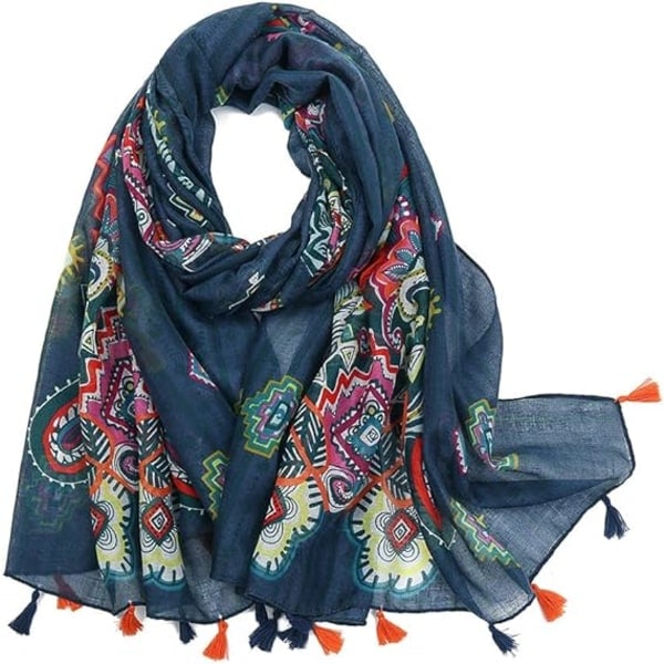 1 PCS Boho Scarf for Women Floral Pattern Print Lightweight