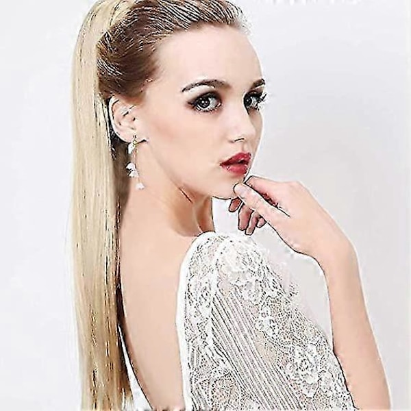 Mote Plante Lilje Blomst Dingle Øredobber for Kvinner Trendy Tassel Øredobb Petal Lange Dråpe Øredobber Elegant Smykke