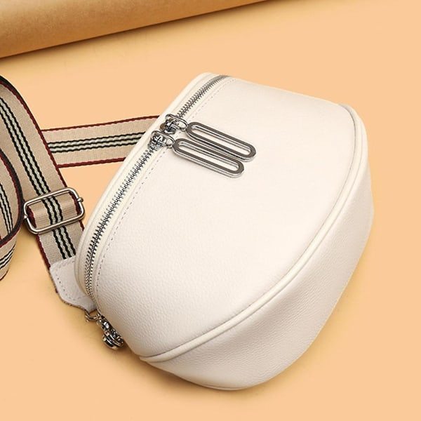Axelväska Dam Beige Crossbody Väska Dam Bred Rem Bröstväska Dam Läder Midjeväska Dam Stilren Elegant