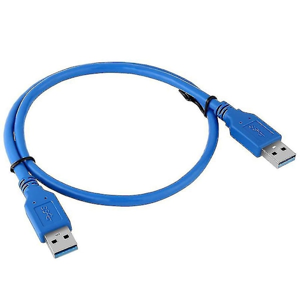 Dubbel USB-kabel med haneändar, USB till USB, för hårddiskinneskapslingar, bärbara datorer, ny