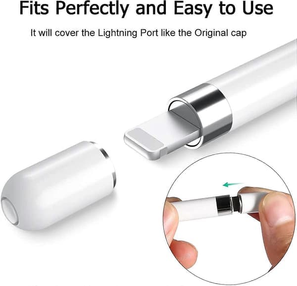 Erstatningsmagnethette for Apple Pencil 1. generasjon iPencil Erstatningsmagnethette for Apple Pencil (2 stk, hvit)