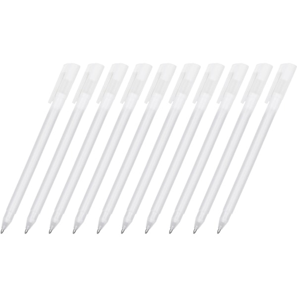 10 st vita markeringspennor DIY markeringspenna svart kartongpapper konstmaterial