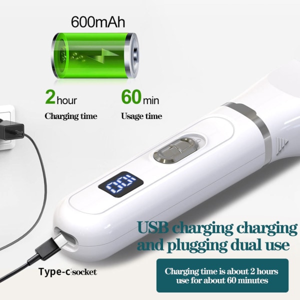 4-i-1 Professionell Hundtrimmeruppsättning med LCD-skärm White