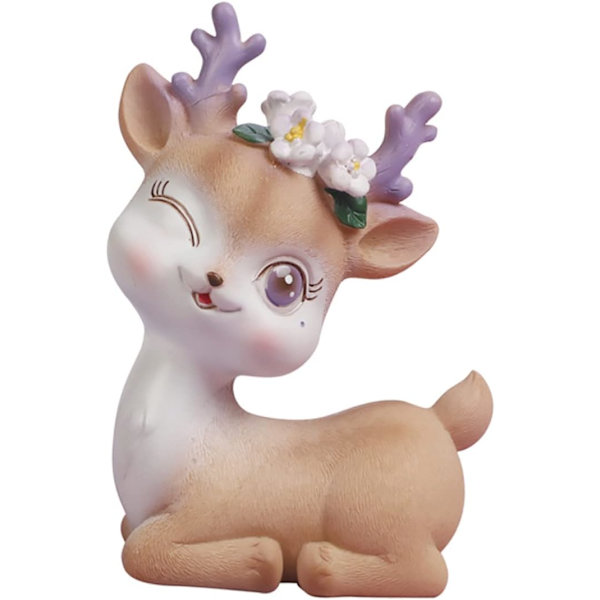 1 kpl Fawn-hartsikoriste Autolelu Mini-koriste Pieni peurakoriste Lelua lapsille Mini-figuurit Eläinten kodinsisustus