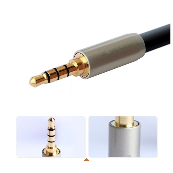 Aux-kabel høyttalertråd 3,5 mm Jack lydkabeladapter hann til hann ledning for bil 1.5m