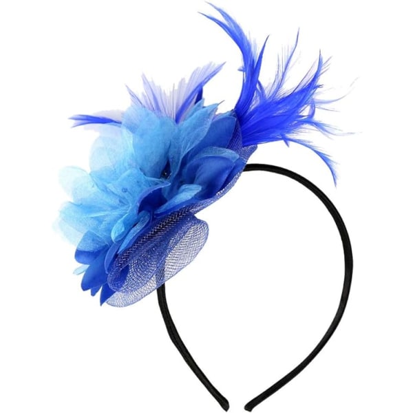 Kvinnors eleganta hattrem blomma fjäder fest hatt hårklämma pannband accessoar fascinatorer för kvinnor