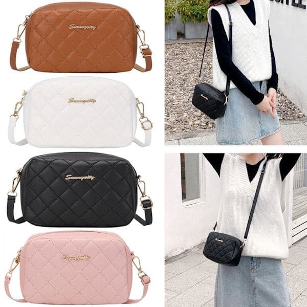 Dame Messenger Bag Skulderveske HVIT - lagerhvit