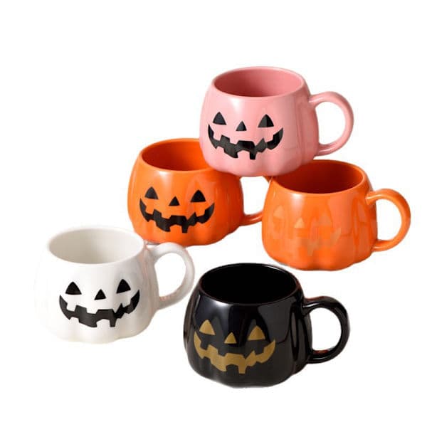 Halloween-kurpitsamuki (valkoinen)