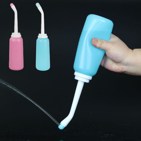 500 ml bärbar bidet spray handhållen resebidet blå