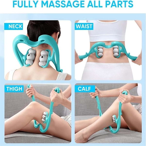 Neckbud Massage Roller Rollneck Nackmassager, Handhållen Nackrulle Massager, Slappna Av I Nacken, Djupvävnadsmassage Rulle För Nacksmärta