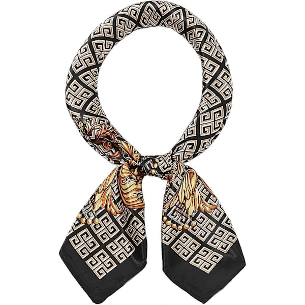 Huvudscarf i Silkesatin - Olaof Scarf för Kvinnor, Sova, Kvadratisk, Designer Bandana Olaof Scarf Style 9