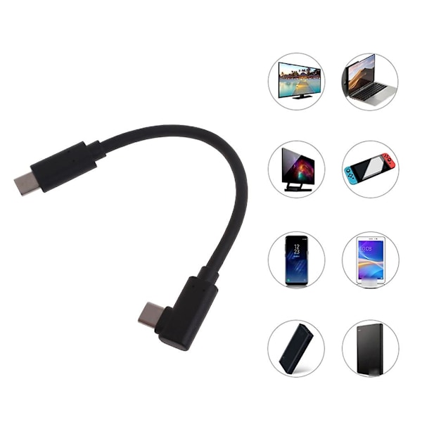 1-pak 100W USB-C til USB-C kabel Type C til Type C opladningsledning 15cm/30cm Straight head 30cm