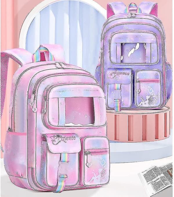 Barnryggsäck Flickors Skolväskor Skolväskor Utomhus Reseryggsäckar Förskoleväskor Ryggsäck Pink S