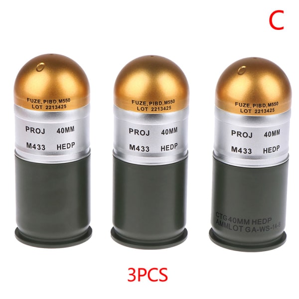 M433 HEDP 40 mm patron Dummy granatmodell Mini fodral 3 pcs