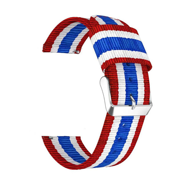 Samsung Galaxy Watch4 40/44 mm:lle tarkoitettu nylonhihna Red White Blue
