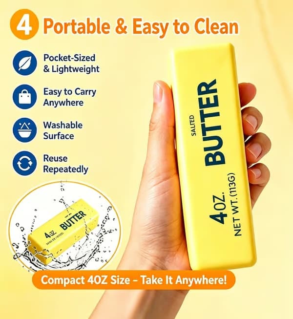 2-pack smörsticka squishy leksaker mjuka långsamt stigande klämleksaker anti-stress fidget leksaker för barn och vuxna sensorisk present Yellow