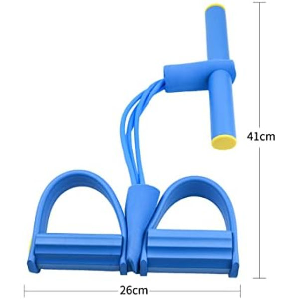 Motståndsträning 4 rör Pedal Motståndsband Sit-up Dragrep Fitness Pedal Tränare Spänningsrep Sport Tränare Utrustning
