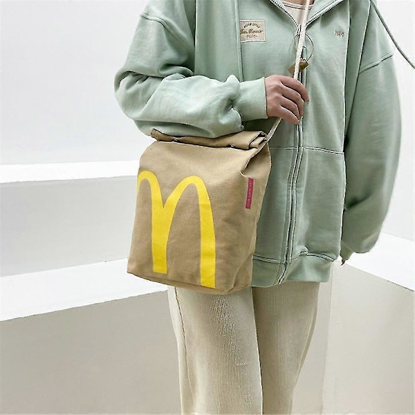 2024 Realistisk McDonalds Ryggsäck/Messenger Väska - Snabbmatspresenter Axelväska Student Fritid Messenger Bag