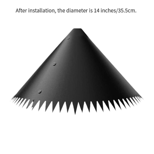 Oravanestosuojus Uudelleenkäytettävä Kiinnike Pysäytin Lintulaudan Tolpalle Suojaava Patio 14 tuumaa Black 14 inch