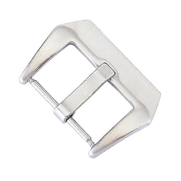Klockspänne Icke-blekande Universal 18/20/22/24/26mm Rostfritt Stål Klockarmband Lås för Urmakare Matte Silver 22 mm