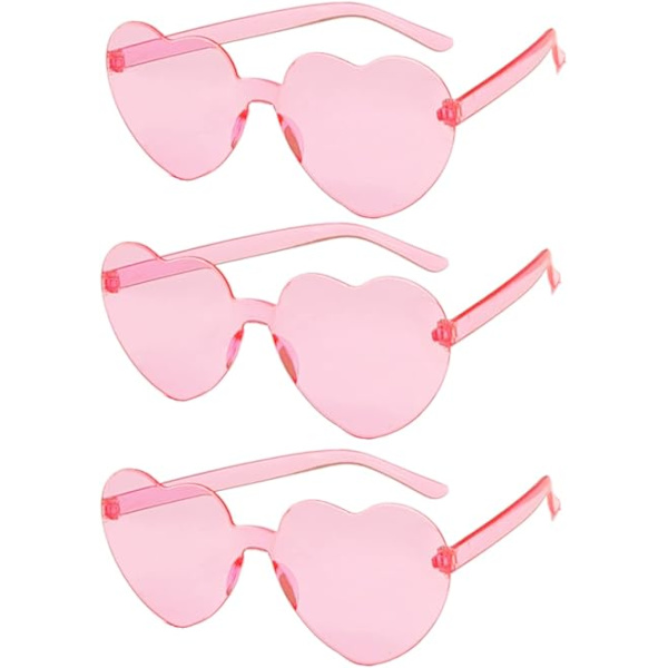 3 kpl sydämenmuotoiset aurinkolasit naisille FashionRimless aurinkolasitVintage Love Heart aurinkolasit silmälasien ostoksia varten BeachOutdoor