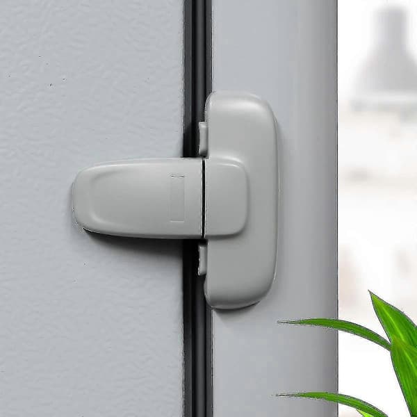 1 st Kylskåpslås för Barnsäkerhet, Barnlås, Lätt att Installera Grey