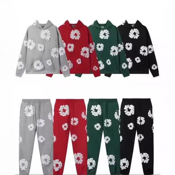 Hettegenser sett Denim Tears Hettegenser og Buksesett Gray S