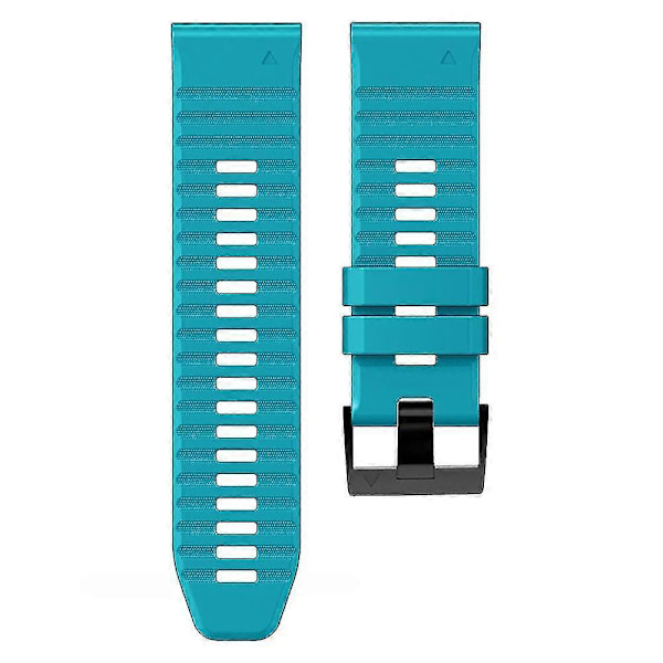 Horisontale striper silikon erstatningsklokkearmbånd for Garmin Tactix Delta/enduro Sky Blue Black