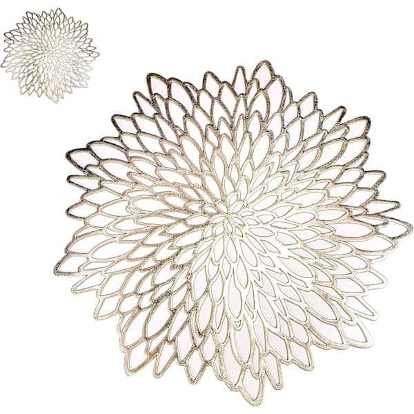 Guld Metallic Coasters & Kunder 12 STK Matchende, Lamineret Vin