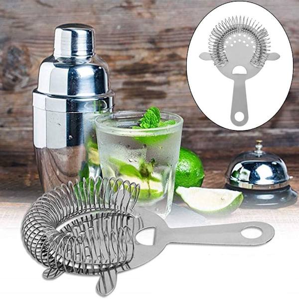 2 stk. Cocktailsi, rustfrit stål, barsi, cocktailsi, filtreringsværktøj til bar, restaurant, hjem