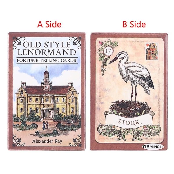1 Boxin Oracle Cards Old Style Lenormand Oracle Cards Tarot Cards Party Prophecy Ennustaminen Lautapeli (FMY)