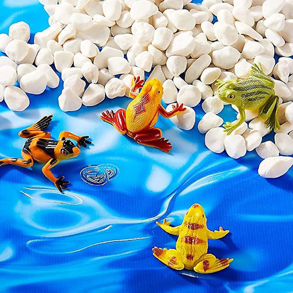 Plastfrosker Leke Mini Vinyl Realistiske Froskeleker Dekorasjoner Frosker Morsomme Regnskog Karakterleker Realistiske Froskefigurer Livaktig Leke For Håndverk Del 24Pieces