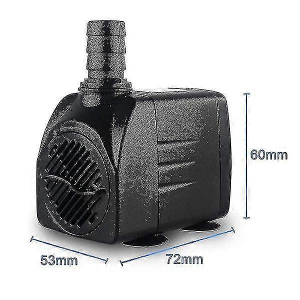 Dränkbar pump, ultratyst vattenpump med fontänpump