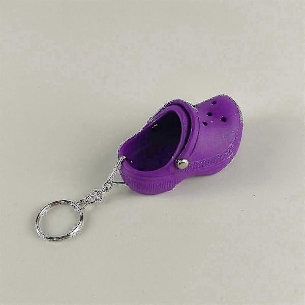 Mini Crocs -sandaaliketjun riipus avaimenperä avaimenpidike hauska avaimenperä lahja White