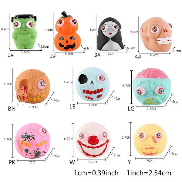 Mjuk Leksak Mini Skalle Huvud Leksak Mjuk Fidget Leksak Mjuk Tryck Stressavlastande Leksak för Barn & Vuxna Brown