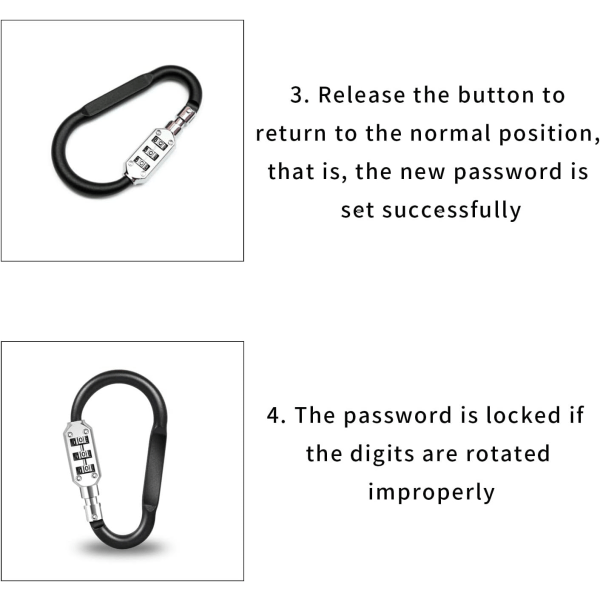 Sykkellås Kabel 3-Siffer Tilbakestillbar Kombinasjonskabel Lås, Bærbar Utendørs Sykkelkode Lås, Liten Sikkerhets Sykkellås, For Sykkel, Svart