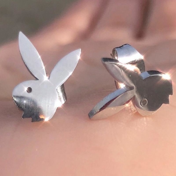 Kirurgisk stål Playboy Bunny Stud øreringe