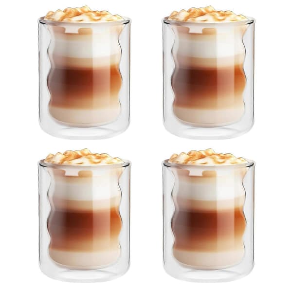 Dubbelväggiga Spiralglas - 200ml, Set om 4