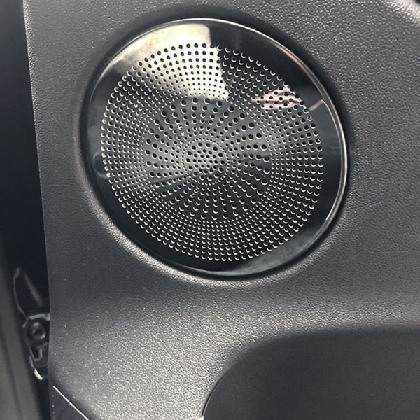 2 stk. bilstyling horn hette høyttalergrill mesh kabinett deksel lyd dekorativ ramme for Tesla Model 3 2021 hette høyttalerdeksel