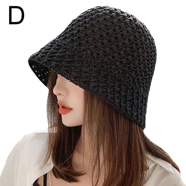 Sommerhat med bred skygge, fleksibel, sammenfoldelig, solhat, stråhat, strandhat Khaki